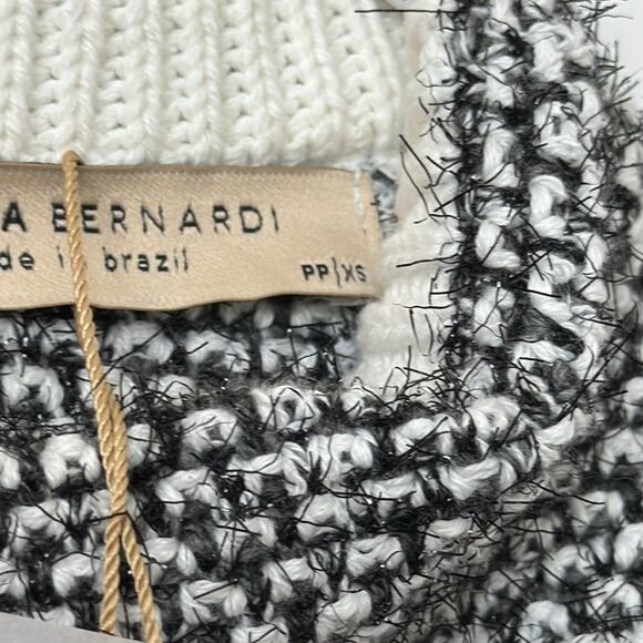 Paola Bernardi Two Piece SET Black And White Tweed Skirt Top Set Size: XS - Picture 4 of 7